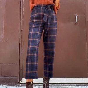 Aritzia Wilfred wool plaid pants